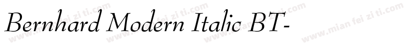 Bernhard Modern Italic BT字体转换